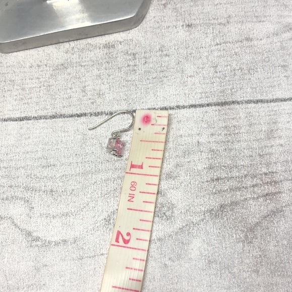 Sterling silver 925  pink earrings timeless style casual everyday fine jewelry. - Picture 4 of 7